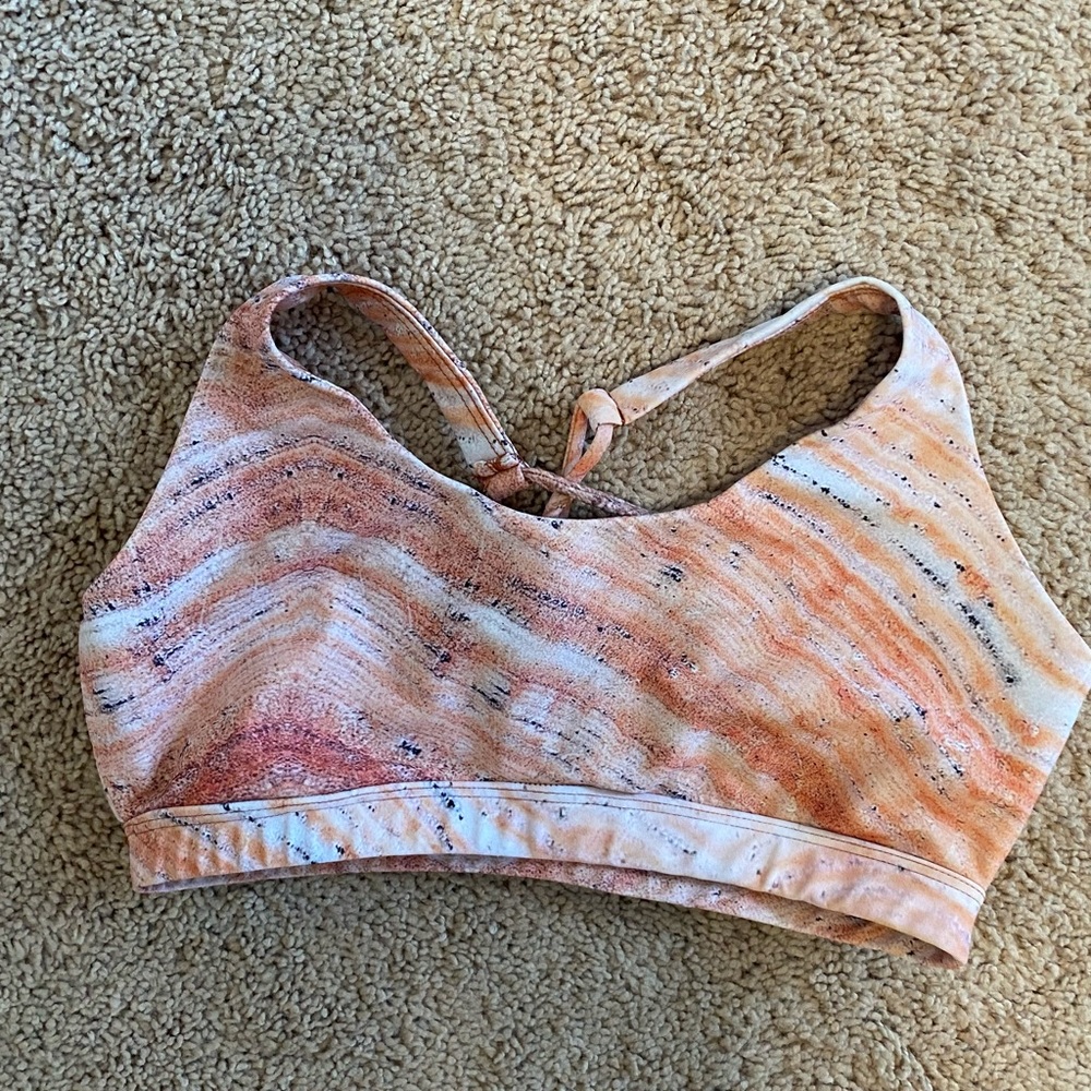 ☘️Jiva medium orange agate yoga bra